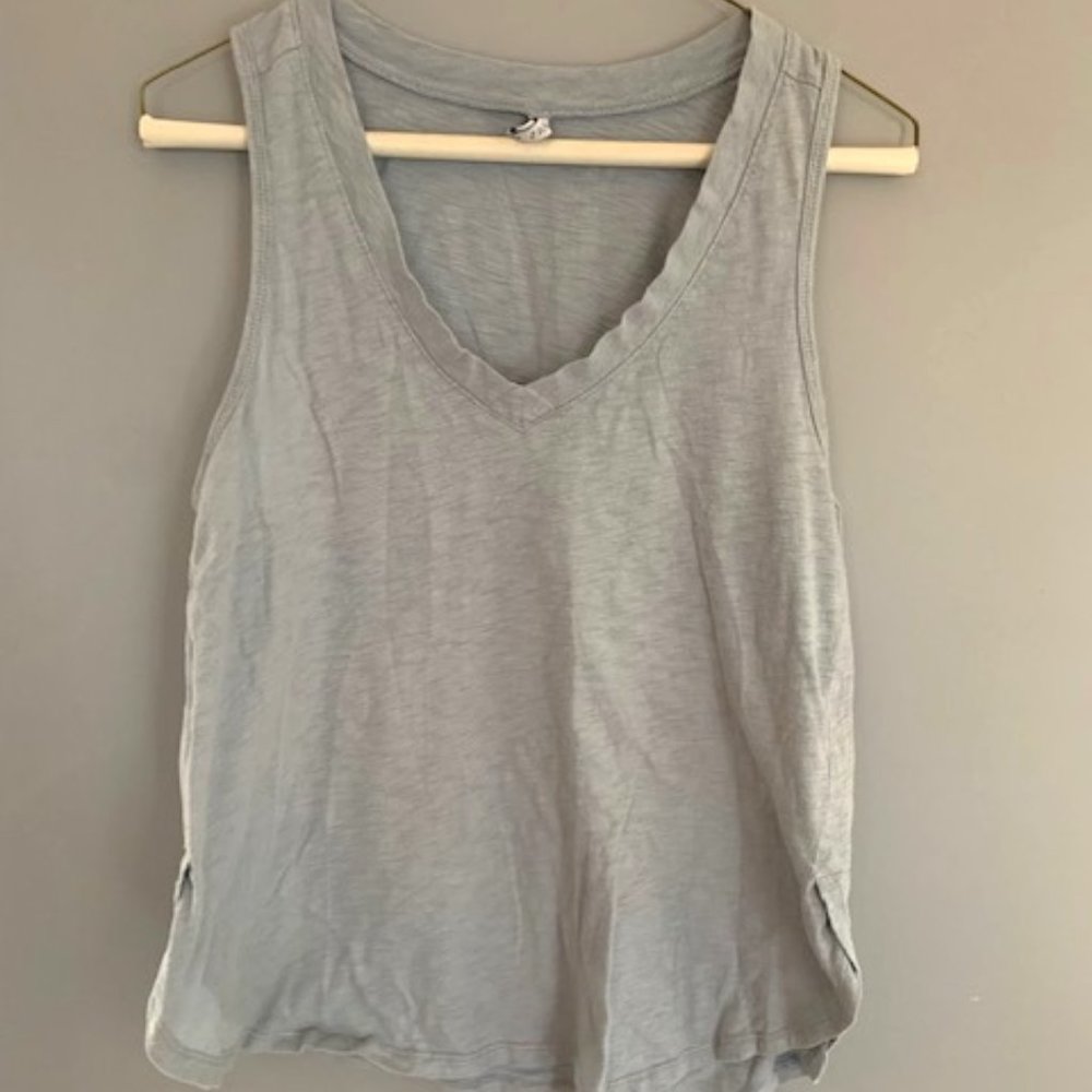 Z SUPPLY VAGABOND TANK IN LIGHT BLUE/GREY SIZE SM